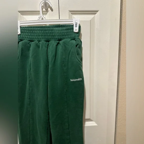 House of CB OLI Green Flared Leg Track Pants Cotton Women’s , size XS - Picture 6 of 14